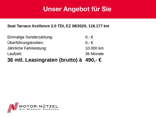 Seat Tarraco 2.0 TDI 4Drive DSG Xcellence 110 kW image number 23