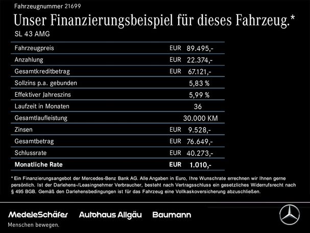 Mercedes-Benz SL 43 AMG 280 kW image number 19