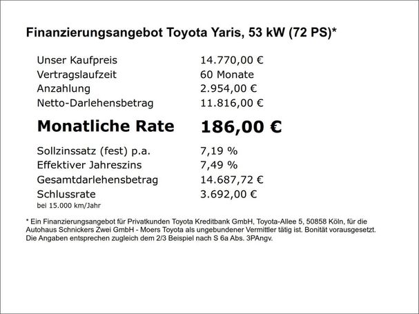 Toyota Yaris 53 kW image number 5