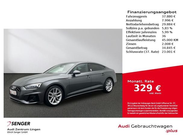 Audi A5 35 TFSI S-line Sportback 110 kW image number 4