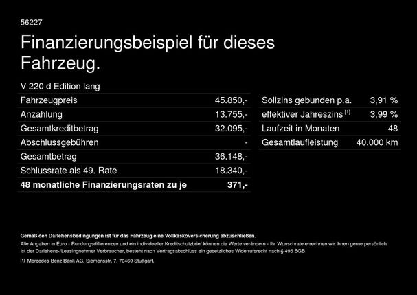 Mercedes-Benz V 220d Edition 1 120 kW image number 4