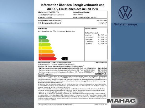 Volkswagen T6 California DSG Ocean 110 kW image number 16