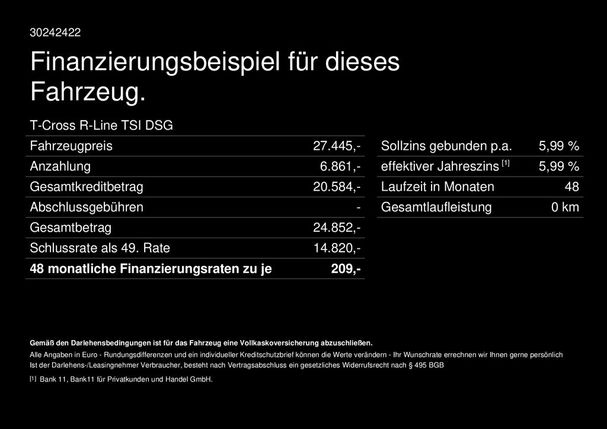 Volkswagen T-Cross TSI DSG 110 kW image number 14