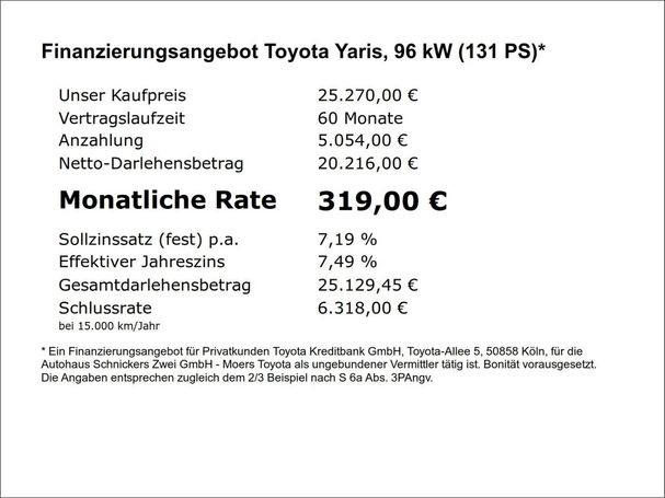 Toyota Yaris Hybrid 96 kW image number 7