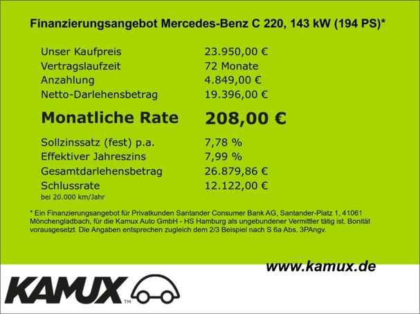 Mercedes-Benz C 220 d T 9G-Tronic 143 kW image number 13