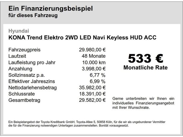 Hyundai Kona Elektro Trend 150 kW image number 6