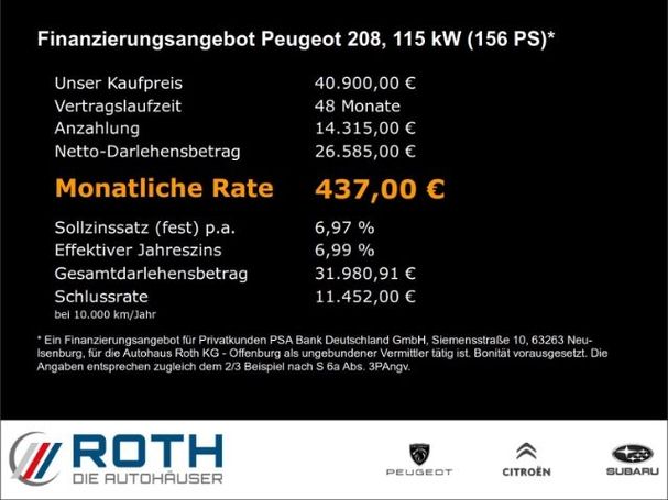 Peugeot e-208 115 kW image number 3