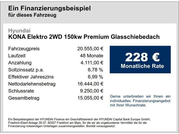 Hyundai Kona Elektro Premium 150 kW image number 12