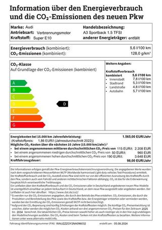 Audi A3 1.5 TFSI S-line Sportback 110 kW image number 14