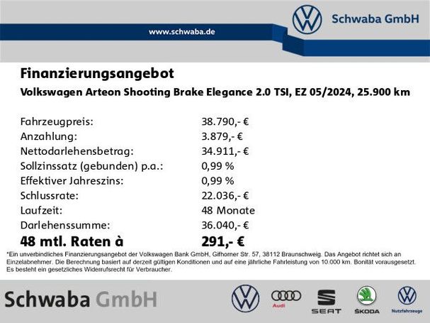 Volkswagen Arteon Shooting Brake 2.0 TSI Elegance DSG 140 kW image number 5