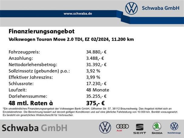 Volkswagen Touran 2.0 TDI Move 90 kW image number 4