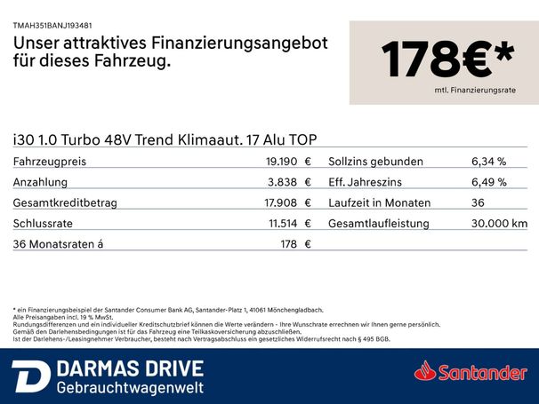 Hyundai i30 1.0 Trend 88 kW image number 5