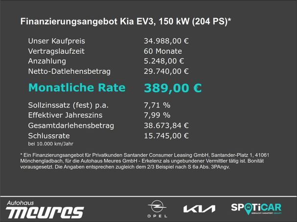 Kia EV3 kWh Air 150 kW image number 4