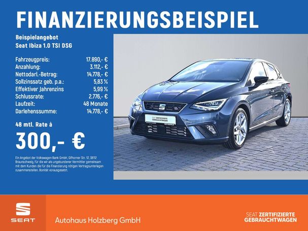 Seat Ibiza 1.0 TSI DSG FR 85 kW image number 5