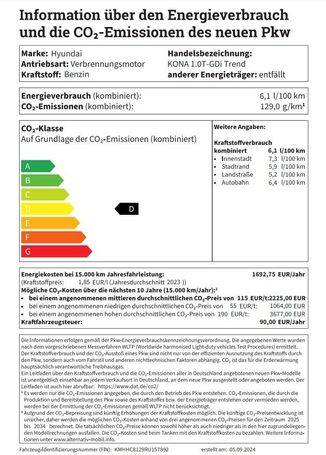 Hyundai Kona 1.0 T-GDI Trend 88 kW image number 15