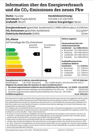 Hyundai Tucson PHEV 4WD 195 kW image number 15