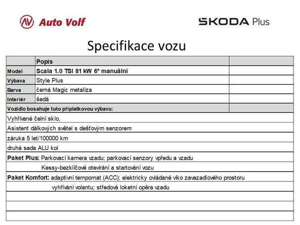 Skoda Scala 1.0 TSI Style 81 kW image number 5