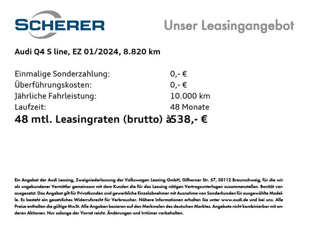 Audi Q4 45 e-tron S-line 210 kW image number 5