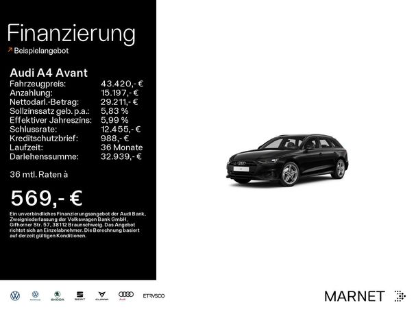 Audi A4 40 TDI quattro Avant Advanced 150 kW image number 4