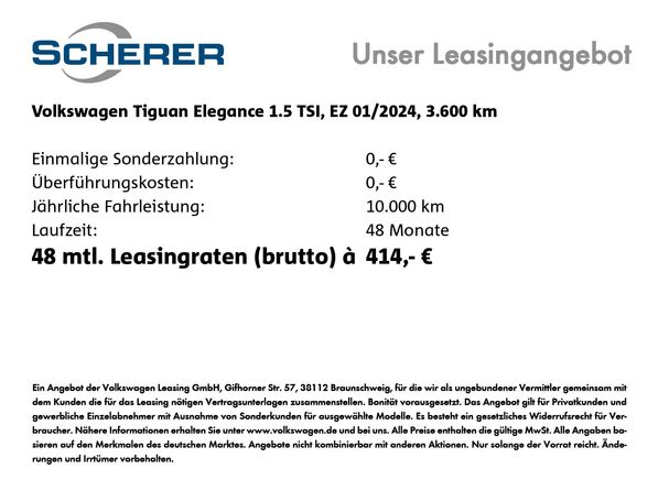 Volkswagen Tiguan 1.5 TSI Elegance DSG 110 kW image number 5