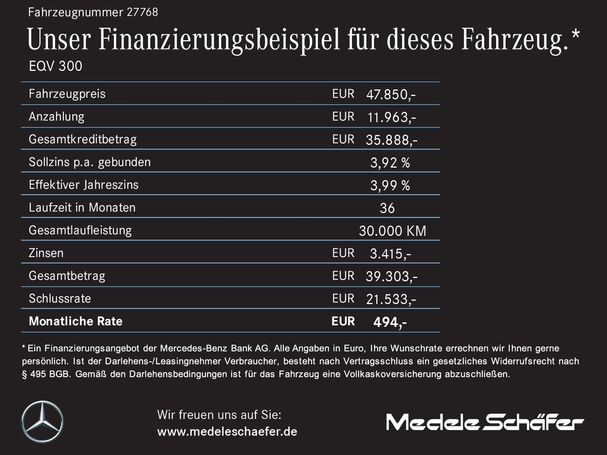 Mercedes-Benz EQV 300 150 kW image number 12