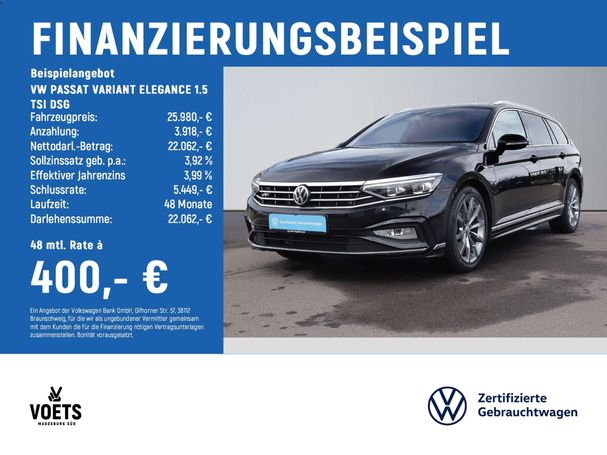 Volkswagen Passat Variant 1.5 TSI Elegance DSG 110 kW image number 5