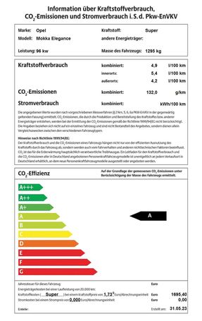 Opel Mokka Elegance 96 kW image number 20