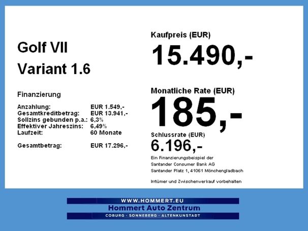 Volkswagen Golf Variant 1.6 TDI Trendline 85 kW image number 5