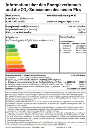 Volvo XC40 Recharge AWD Ultimate 300 kW image number 17