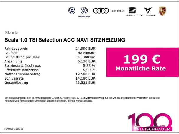 Skoda Scala 1.0 TSI Selection 85 kW image number 6