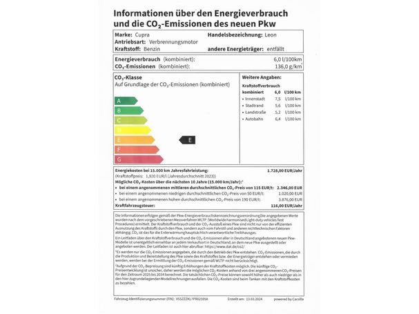 Cupra Leon 1.5 eTSI 110 kW image number 6