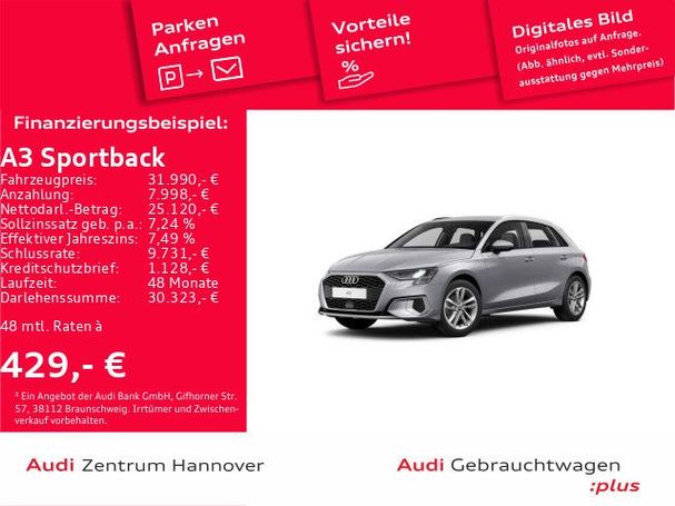 Audi A3 30 TDI Sportback Advanced 85 kW image number 8