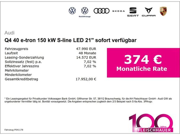 Audi Q4 40 e-tron S-line 150 kW image number 5