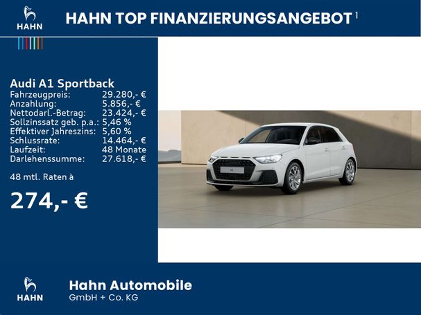 Audi A1 25 TFSI Sportback Advanced 70 kW image number 4