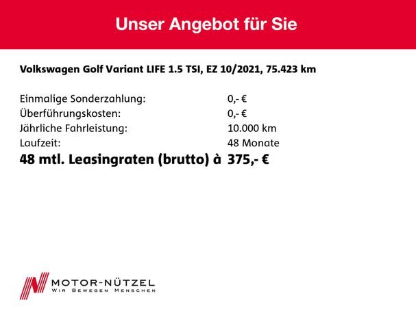 Volkswagen Golf Variant 1.5 TSI 110 kW image number 22