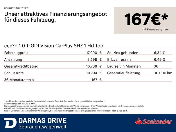 Kia Ceed 1.0 T-GDI Vision 74 kW image number 5