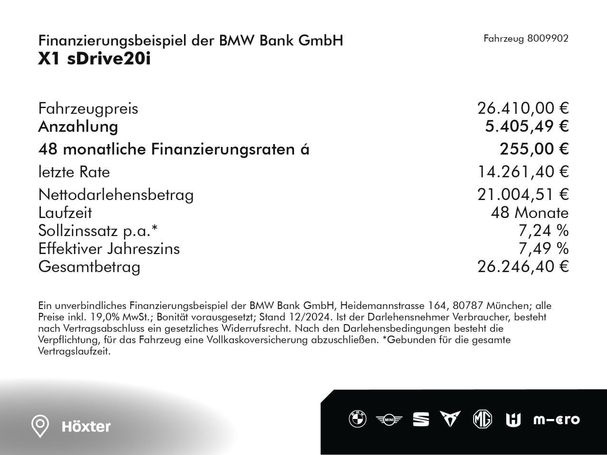 BMW X1 20i sDrive 131 kW image number 5