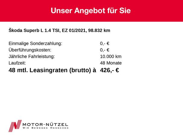 Skoda Superb 1.4 TSI IV L&K 160 kW image number 21