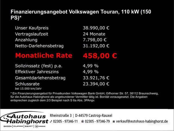 Volkswagen Touran DSG 110 kW image number 4