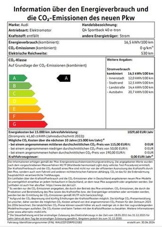 Audi Q4 40 e-tron Sportback 82 kWh 150 kW image number 16