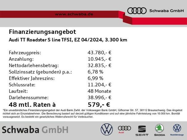 Audi TT 45 TFSI S-line 180 kW image number 4