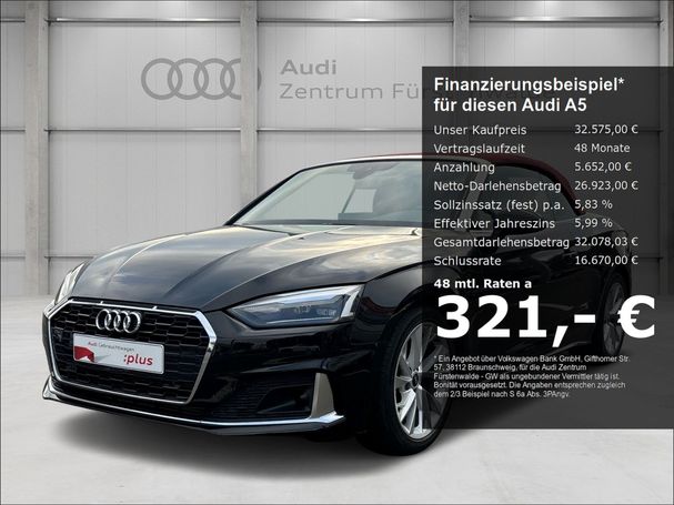 Audi A5 35 TFSI S tronic Cabrio Advanced 110 kW image number 1