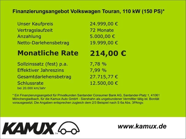 Volkswagen Touran 2.0 TDI DSG 110 kW image number 10