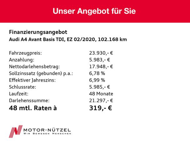 Audi A4 40 TDI S tronic 140 kW image number 17