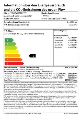 Volkswagen T-Cross 1.0 TSI DSG Life 81 kW image number 14