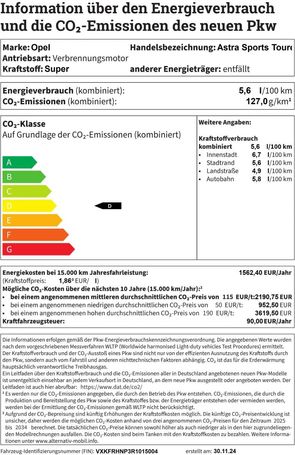 Opel Astra Sports Tourer 1.2 81 kW image number 18