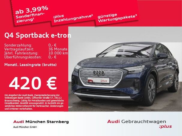 Audi Q4 45 e-tron Sportback Advanced 195 kW image number 2