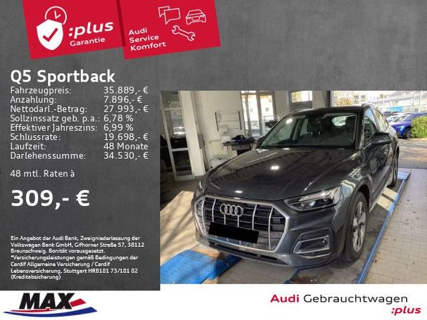 Audi Q5 50 TFSIe Sportback Advanced 220 kW image number 4