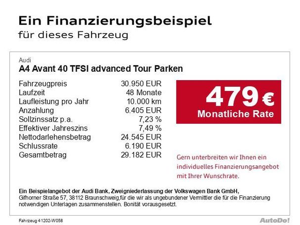 Audi A4 40 TFSI Avant Advanced 150 kW image number 4