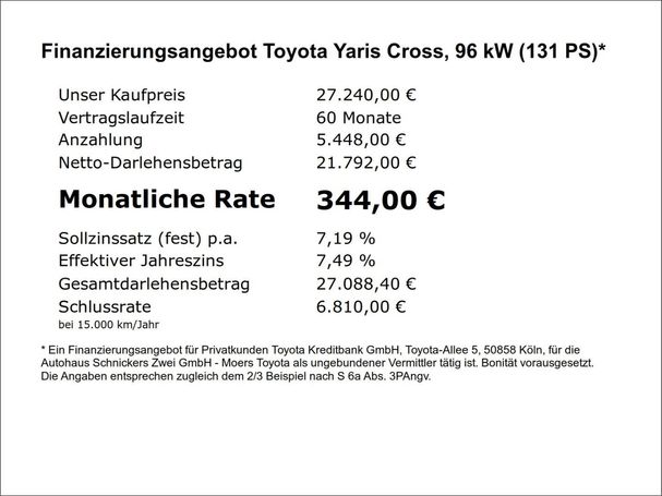 Toyota Yaris Cross Team 96 kW image number 4